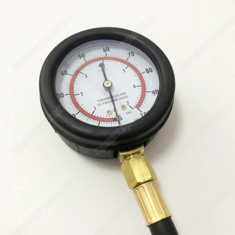 Quick Connected Fuel Injection Pump Pressure Tester Gauge With Valve 0-100PSI