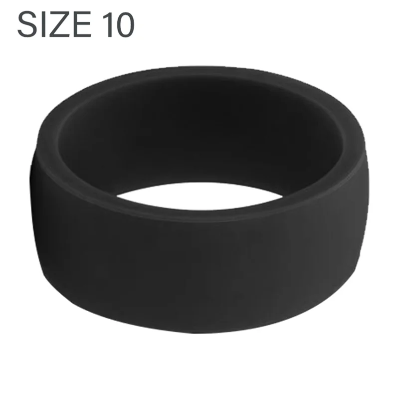 ABQR 8.7mm Popular for Men Women Silicone Cool Rings Silicone Wedding Ring Environmental Outdoor Sports RingX2 10