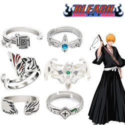 Anime Bleach Kurosaki Ichigo Ring Hitsugaya Toushirou Ulquiorra Cifer Cosplay Adjustable Ring Unisex Couple Lover Jewelry Gift