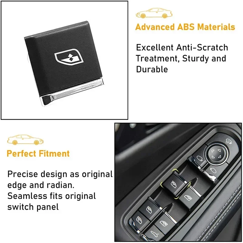 Window Switch Button Cap Cover Driver Master Side for Porsche Panamera / Cayenne 2010-2016 for Macan 2014-2018
