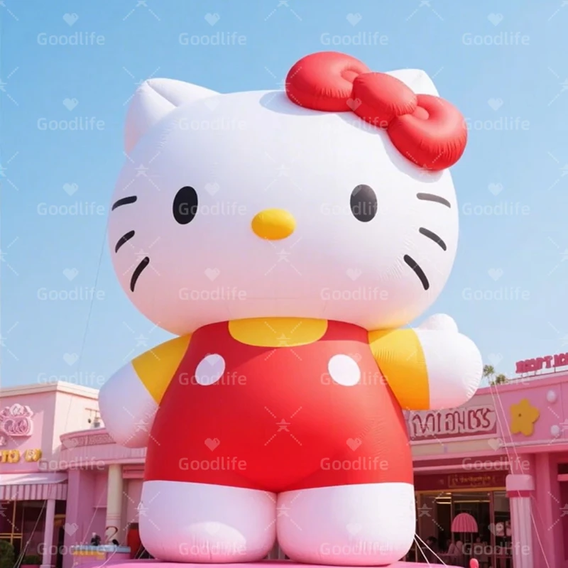 

Hello Kitty New Product Giant Inflatable Sanrio Cartoon For Outside Christmas Party Stage Event Decorations