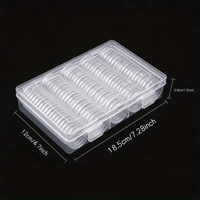 Coin Capsules Round Plastic Coin Collection Box Coin Storage Box Coin Protection Box Christmas, Halloween, Thanksgiving Gift