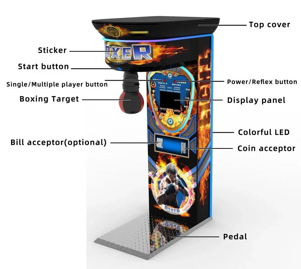 New type coin operated game machine Gym punch arcade machine FEC Box boxer game boxing machine boxing GAMES gaming