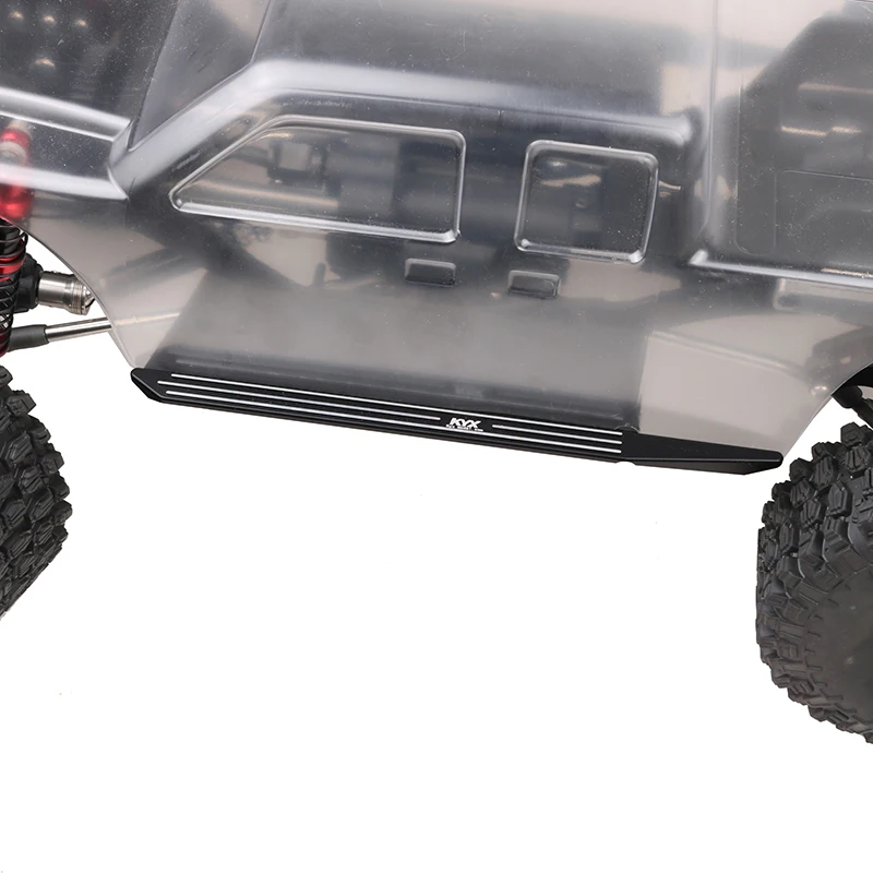 KYX Racing Aluminum Rock Slider Side Step Running Boards Foot-Plate Upgrades Parts for 1/10 RC Crawler Car Axial SCX10 PRO