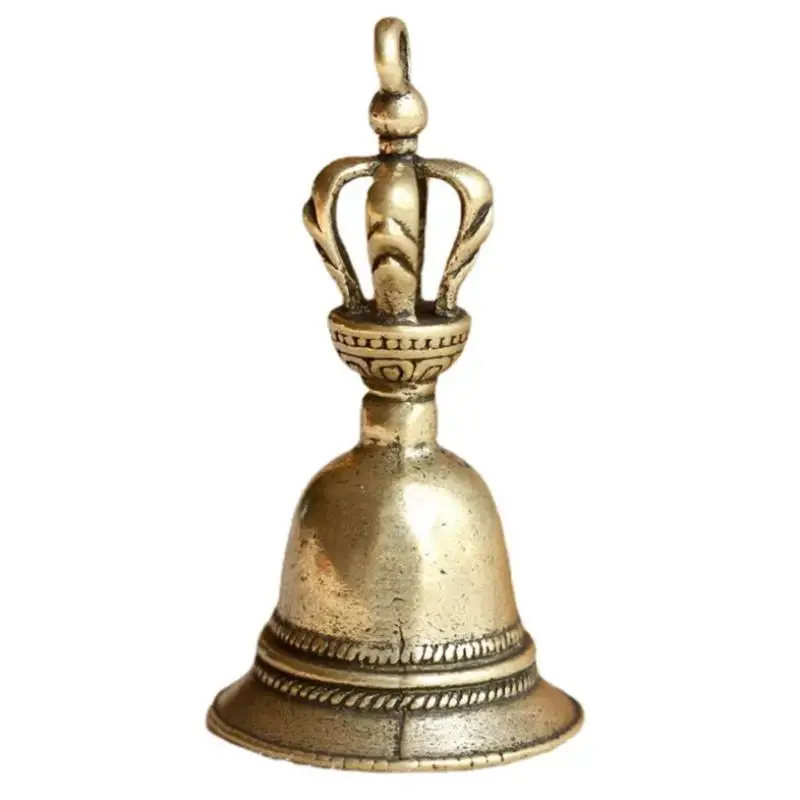 1PC Tibetan Bronze Bell Antique Bell Christmas Tree Pendant Brass Handicraft Magic Bell Wind Bell Shui Feng Bells For Decoration