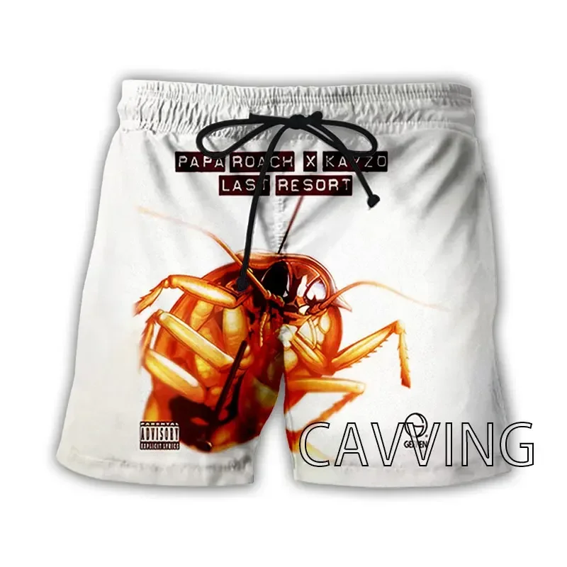 CAVVING 3D Printed  Papa-Roach  Summer Beach Shorts Streetwear Quick Dry Casual Shorts Sweat Shorts for Women/men