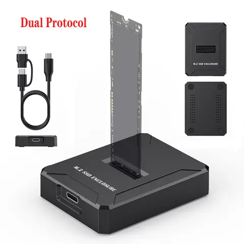 Adattatore per lettore SSD JoniSerl M.2 NVMe e SATA, docking station da SSD a USB C da M.2 (chiave M, chiave B+M) SSD NVMe e SATA NGFF