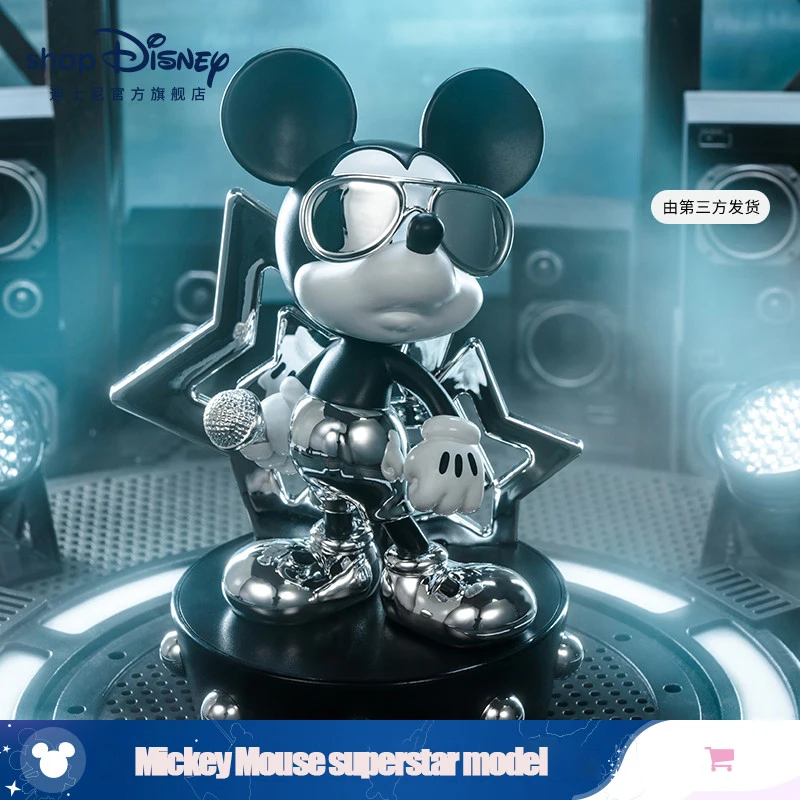 

New 12.5cm Disney Anime Mickey Superstar Electroplating Craft Trend Toy Collection Model Desktop Ornament Kids Toy Birthday Gift