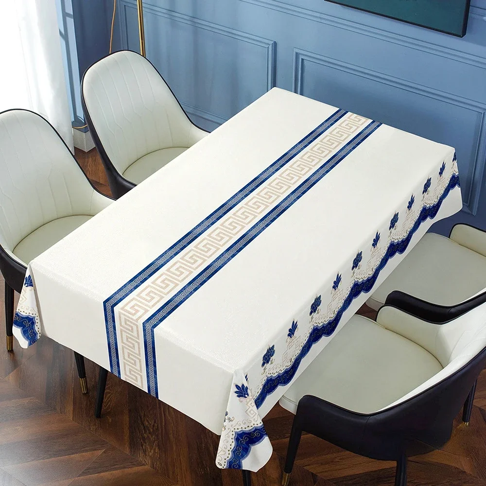 Strip Simplicity Style Linen Tablecloth Household Simple Pattern Tablecloth Rectangular Kitchen Tablecloth