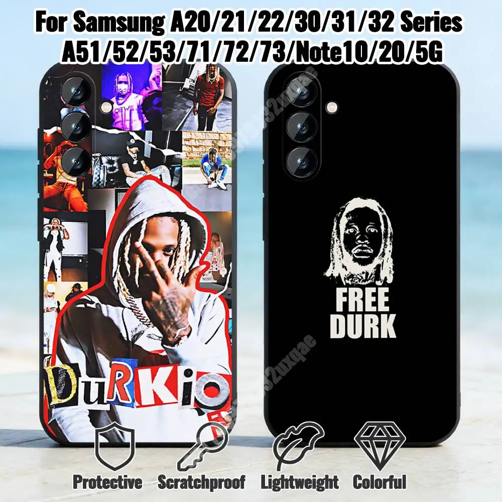 

Rapper Lil D-Durk Phone Case for Samsung Galaxy A73 72 71 70 A53 52 41 40 A32 31 30 Note20 Note10 Note9