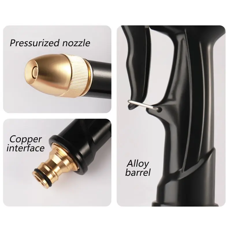 ABVG-High Pressure Garden Water Hose Expandable Magic Flexible 5-15 Meters Pipe Garden Farm Irrigation Car Wash Gun