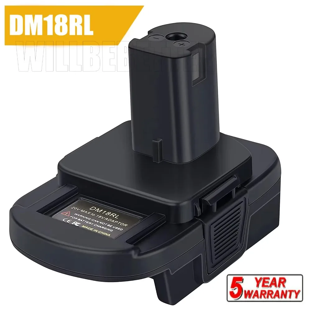 DM18RL Battery Adapter for Dewalt for Milwaukee 20V/18V Li-Ion Battery Convert to for Ryobi 18V P108 Battery Tool Drill