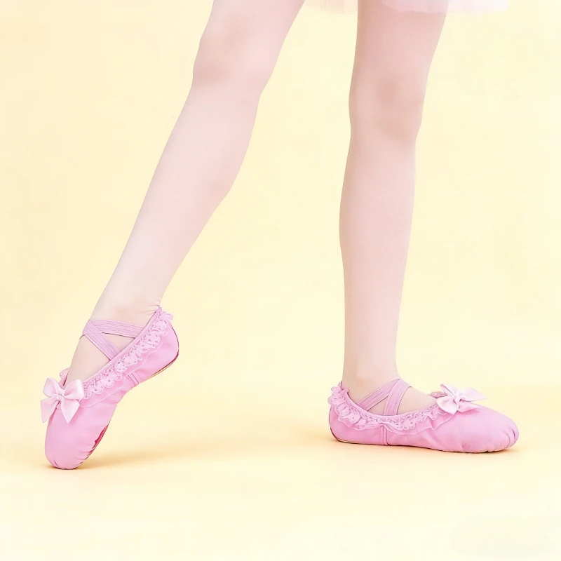 Girls Ballet Shoes Dance Slippers Canvas Soft Sole Professional Practice Dancing Shoes for Ballet Ballerina Shoes Girls