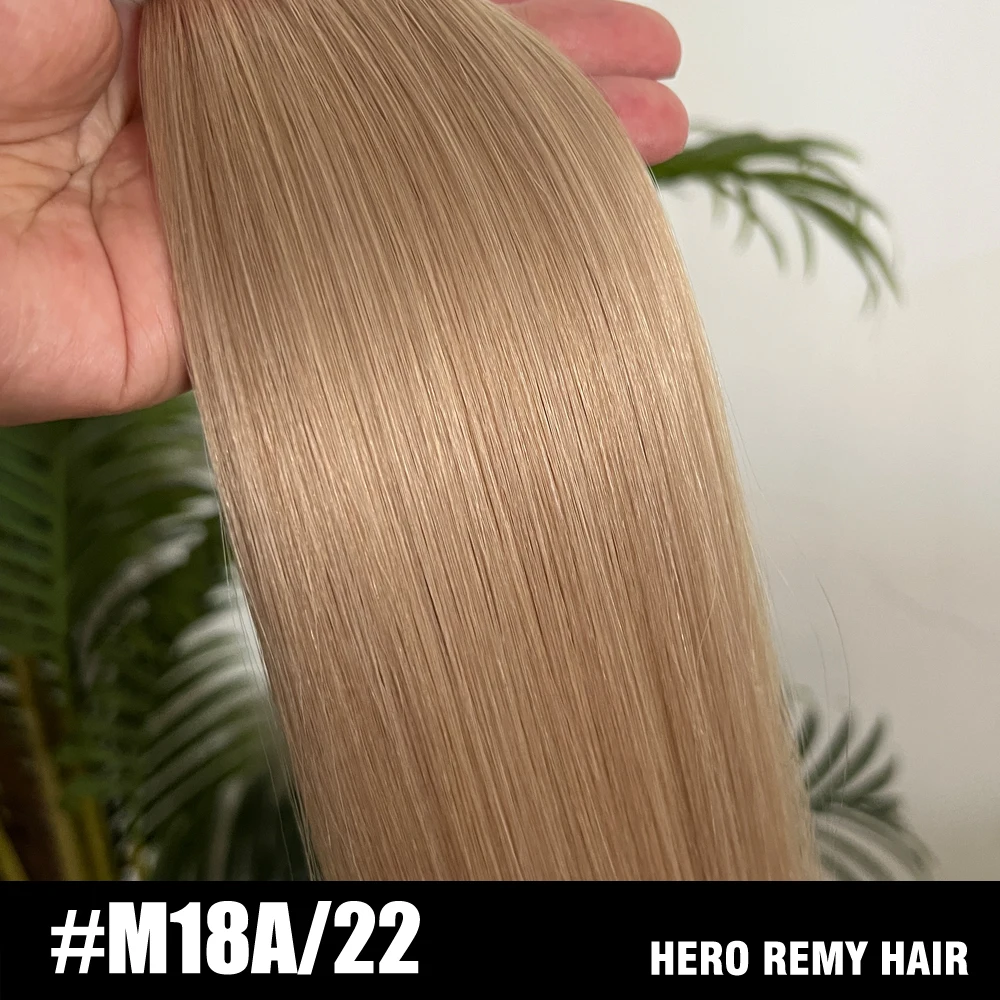 Hero Remy Haar Steil Menselijk haar Weeft Europese Remy Menselijk haarbundels Inslagextensies Natuurlijk haar Highlight 100 g/stk 16-22"