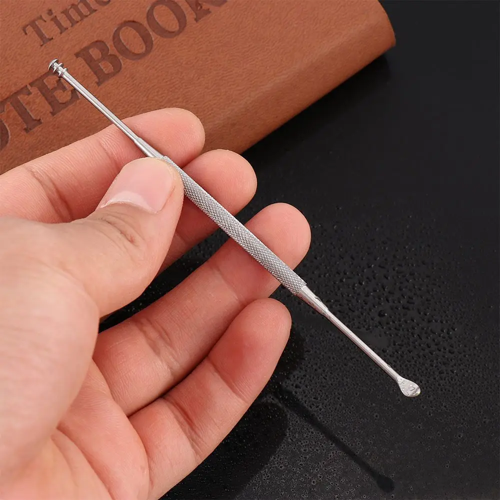 Curette Pick средство для удаления ушного воска, средство для ухода за ушами, 2 в 1, спиральный ушной вкладыш, двухсторонний ушной вкладыш из нержавеющей стали