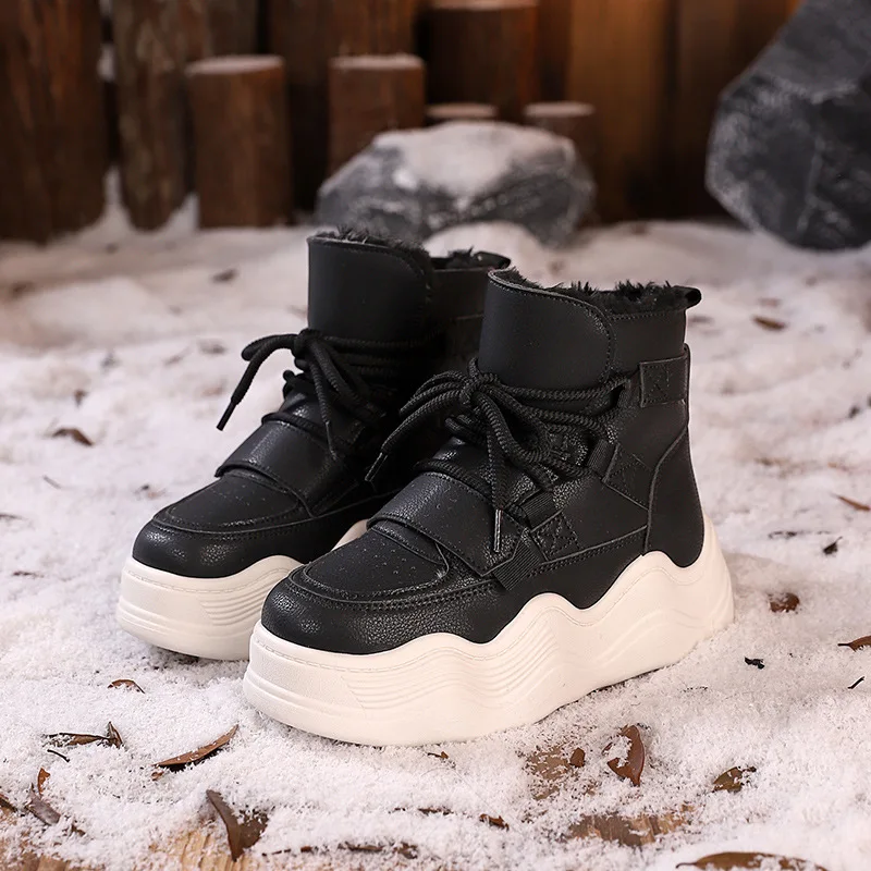 

Snow boots for women in winter 2025, new thick soled non slip short boots with thick fleece and warm cotton shoes for women