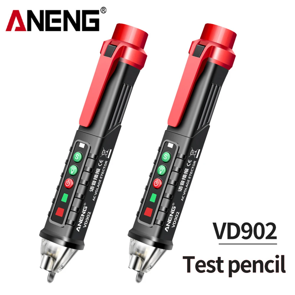 ANENG VD902 Voice Broadcasting Test Pen AC Voltage Detector 12-1000V Infrared Laser Tester Zero Firewire Electrician Tool