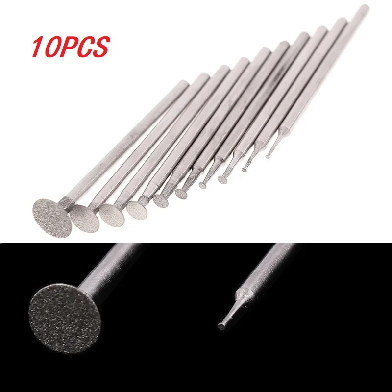10 szt. Elementów Dremel 2.35mm z diamentowym trzonkiem głowica szlifująca narzędzia do grawerowania do polerowania nefrytowa rzeźba
