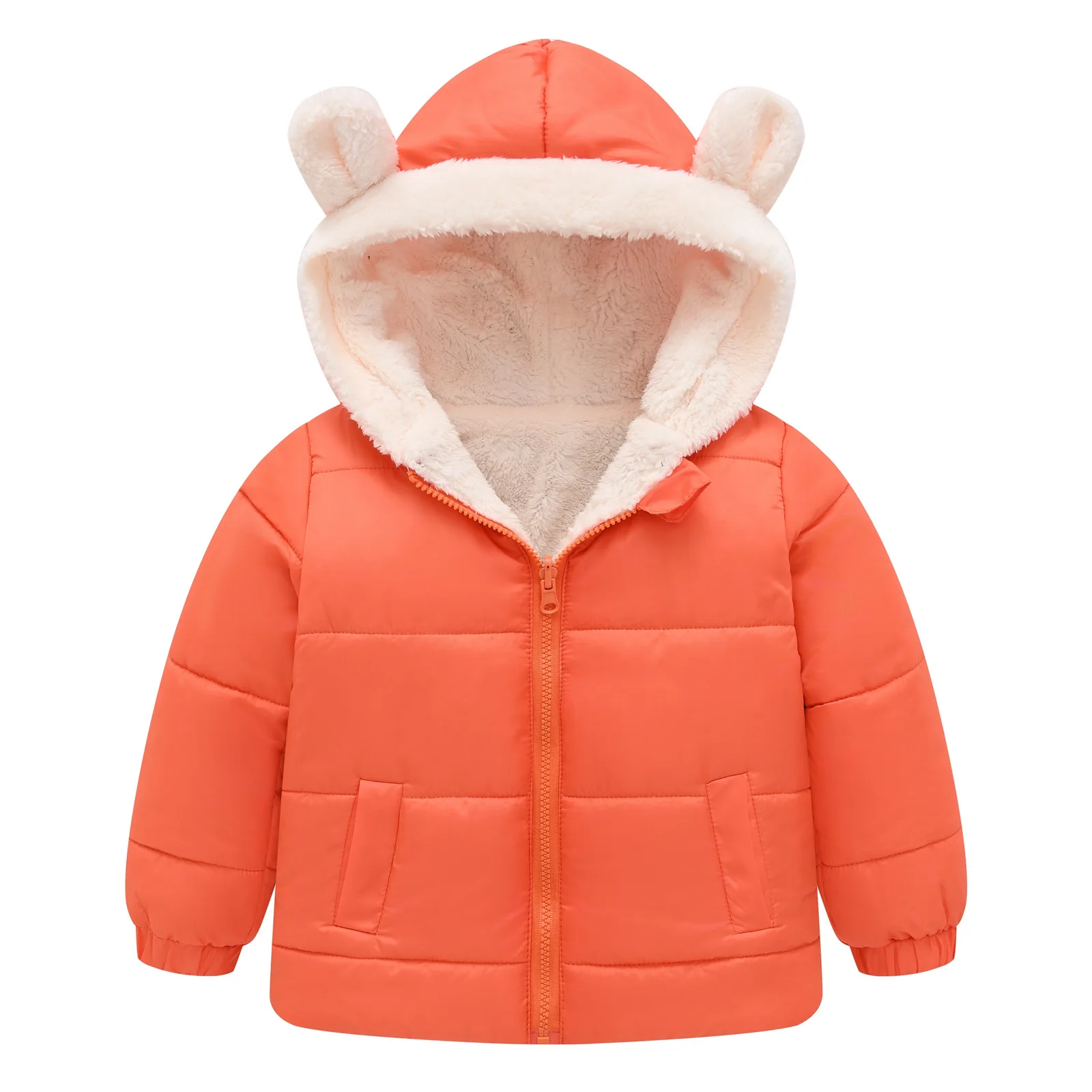 

Autumn and winter solid-color coats for boys and girls , 2-7 Years Children winter cute and stylish short cotton-padded jackets
