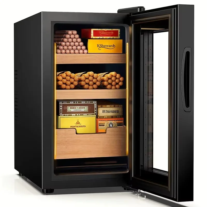 High Quality Customized Intelligent Cigar Cabinet  Temperature Cigar Humidor Cabinet