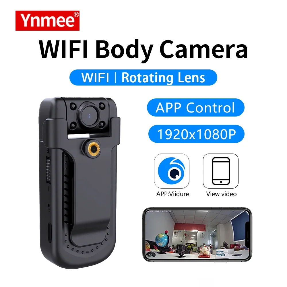 Ynmee MD36 Wifi Hotspot Mini Camera 1080P Portable Digital Video Recorder with App Police Body Cam Small Sport DV P2P Camcorder
