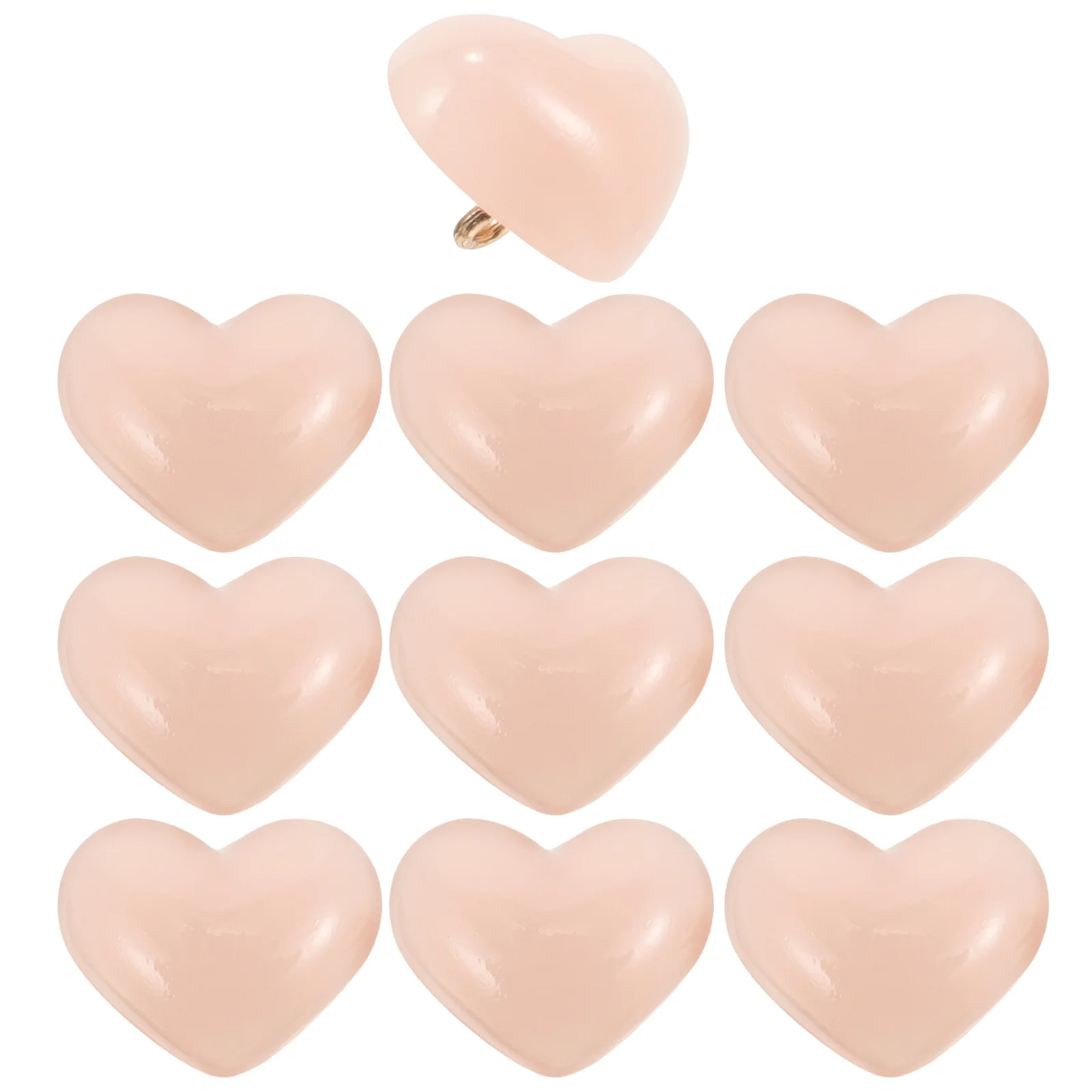 

10 Pcs Heart Shaped Buttons 15mm Light Yellow Decorative Sewing Craft Supplies for Clothing Replacement Kids Shirt Knitwear