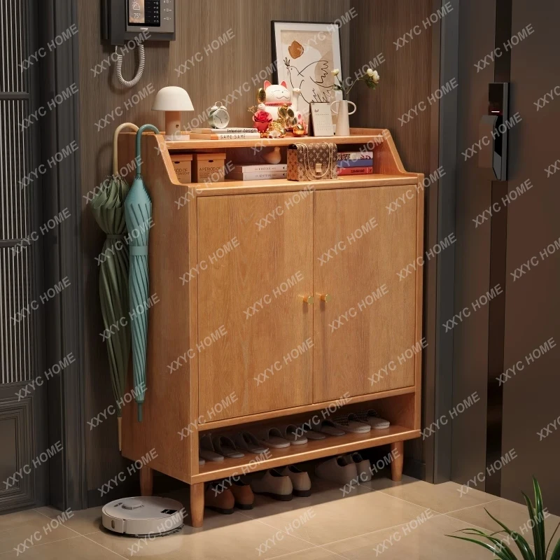 

household large-capacity multi-layer shoe rack into the home, the entrance cabinet is integrated with storage against the wall