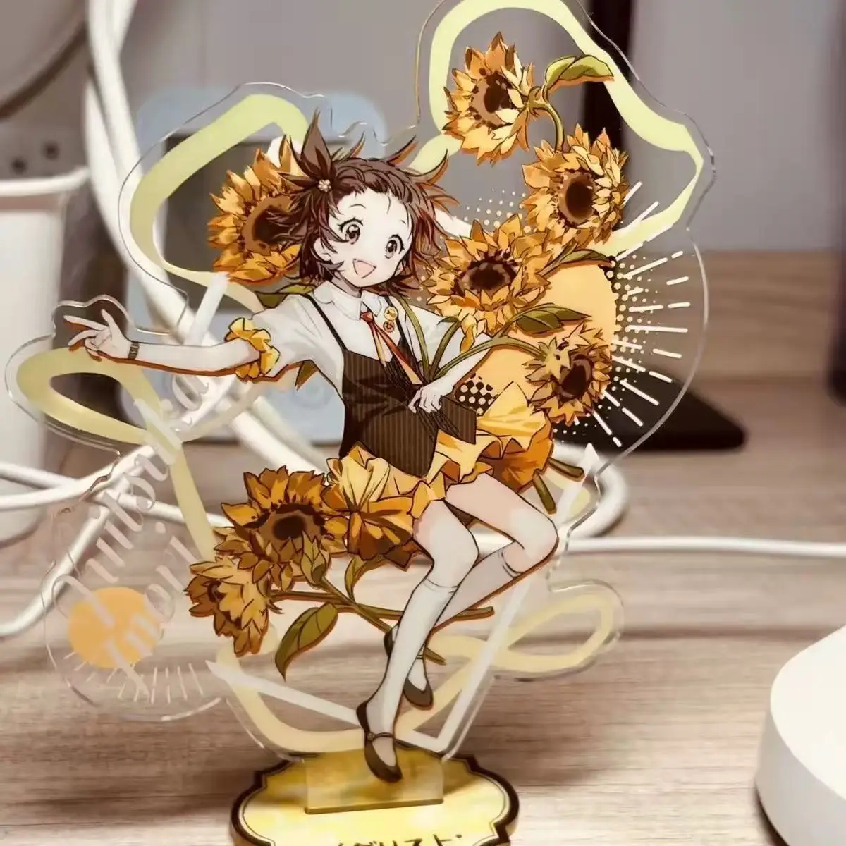 

10cm/3.93inch Medalist Anime Peripherals Inori Yuitsuka Sunflower Figurine Acrylic Stand Re-creation Inori Standing Plate Toys