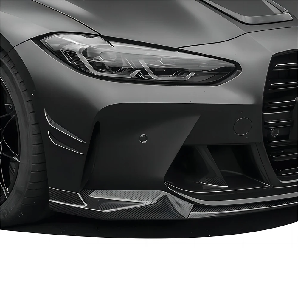 For BMW M3 M4 G80 G82 G83 20-23 Dry Carbon Fiber Front Rear Bumper Apron Splitter Lip Spoiler Replacement - 5 Stylish Designs