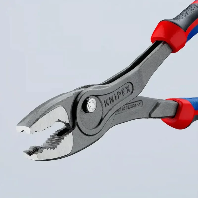 KNIPEX TwinGrip Alicates de agarre frontal y lateral con ajuste de botón Alicates eléctricos multifuncionales de 250 mm 82 02 250