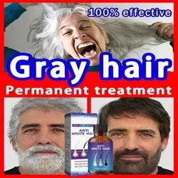 Anti-grey hair essence Serum treatment restore natural hair color and restore healthy White To Black hair