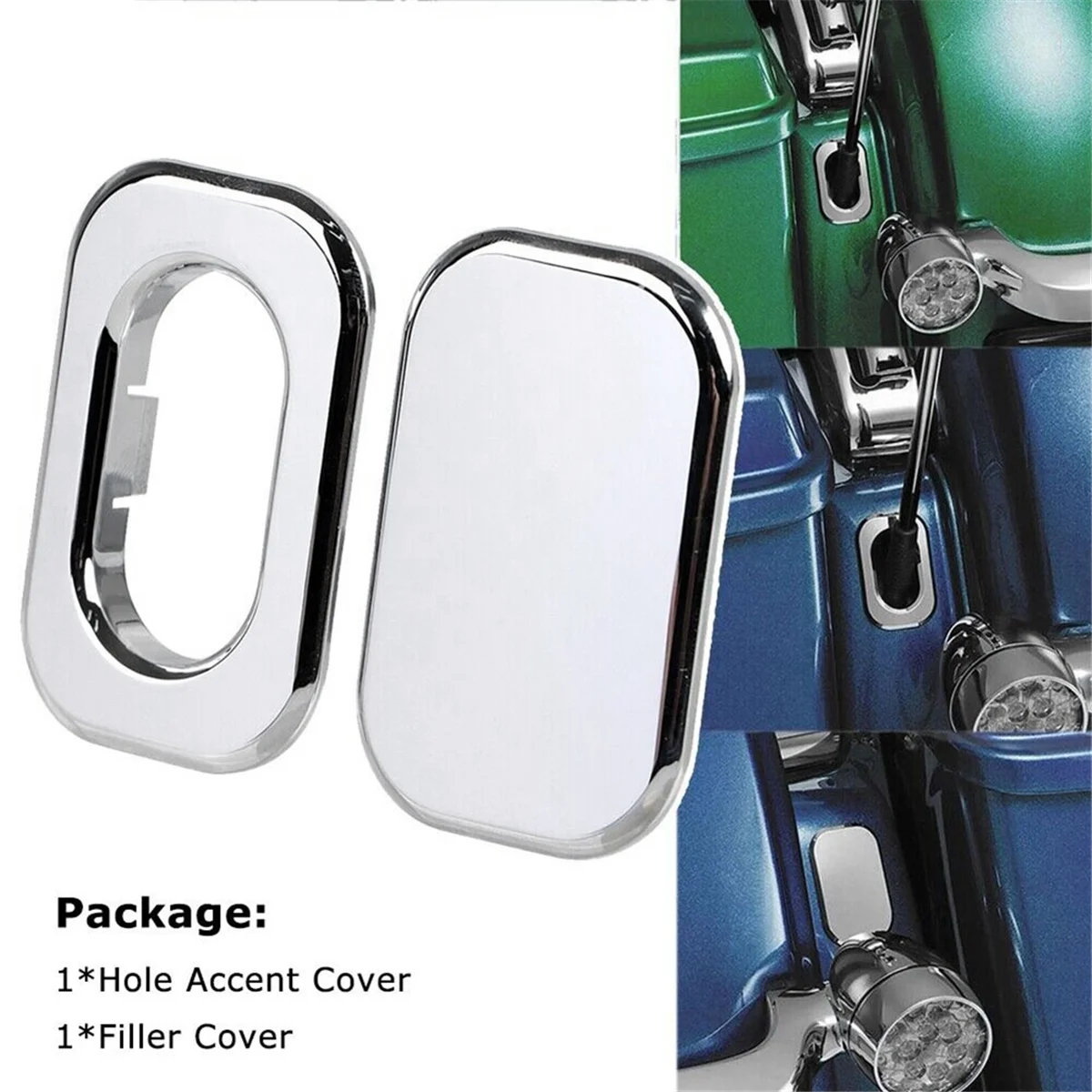 Chrome Antenna Hole Accent + Filler Cover for Harley Street Glide Special FLHXS