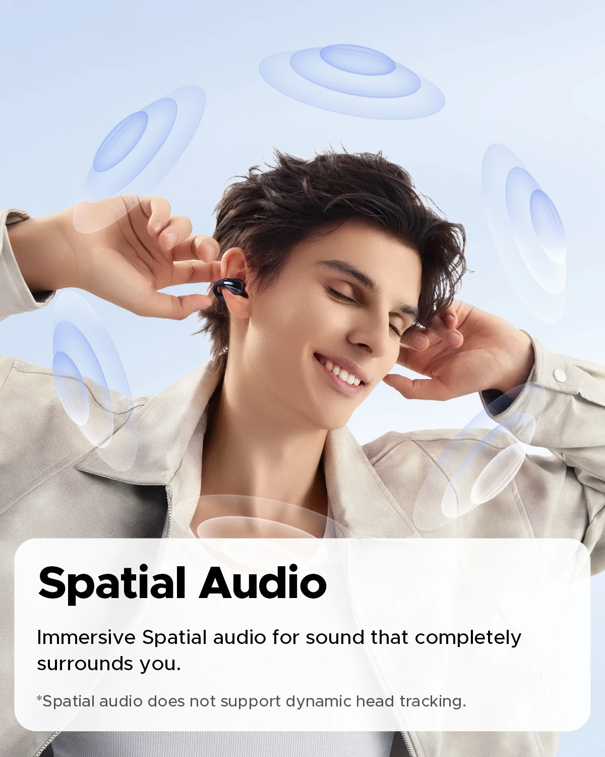 سماعات أذن SoundPEATS PearlClip Pro مزودة بتقنية البلوتوث 5.4 سماعات أذن لاسلكية بمشبك اتصال متعدد النقاط على سماعات الرأس مع ميكروفون