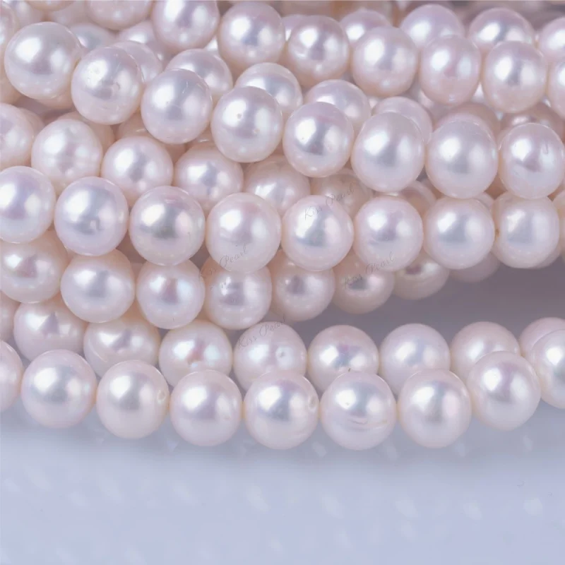 5-12mmNatural freshwater genuine pearl jewelry necklace set accessories earrings semi-finished bead string