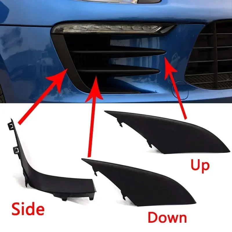 

Car Front Bumper Grille Lower Moulding Strip Left Right Side Cover For Porsche Macan 95B 2014 2015 2016 2017 2018