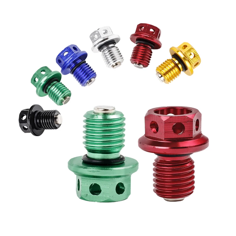 Motorcycle M12*1.5 CNC Engine Crankcase Magnetic Oil Drain Plug Bolt Screw Replaces For Honda CB CBX 250 350F 400F 500K 550F 650