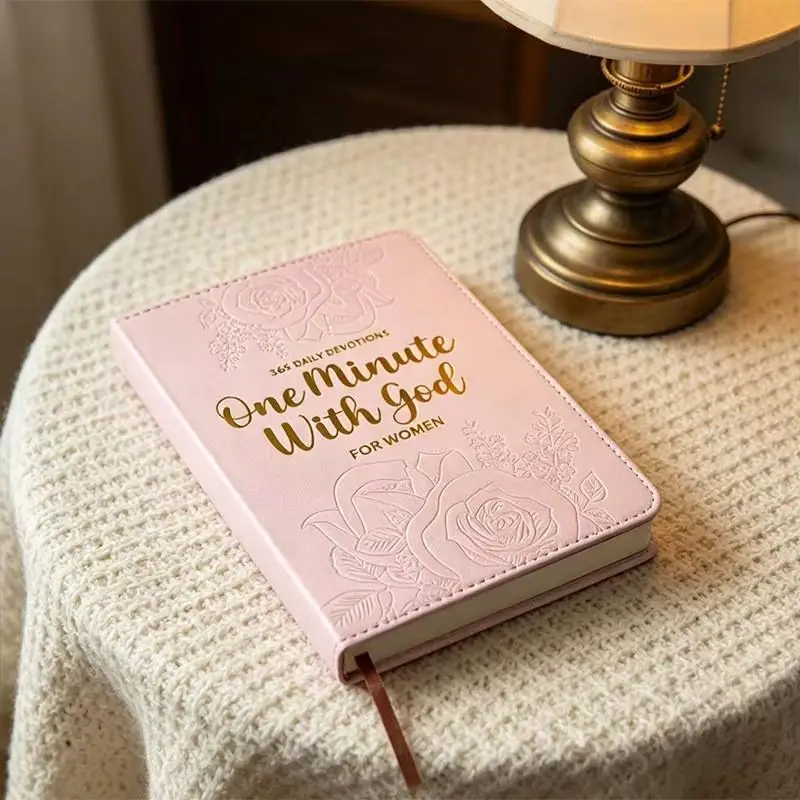 One Minute With God 365 Daily Prayer Journal PU Leather Notebook for Men /Women