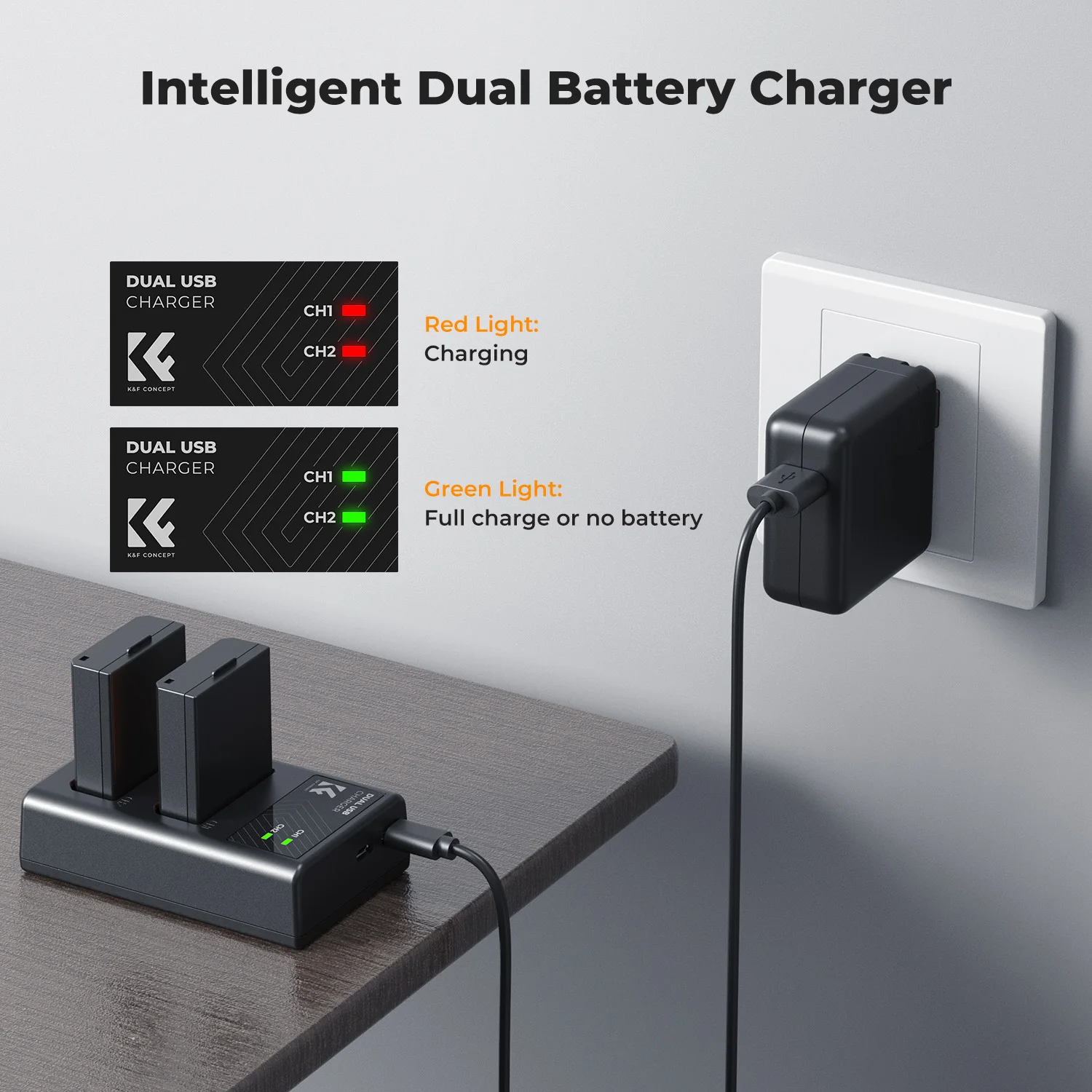 Conjunto de bateria e carregador K&F Concept LP-E10 com carregador de slot duplo para Canon EOS 1100D 1300D 1500D 1200D X50 Bateria de vídeo para câmera