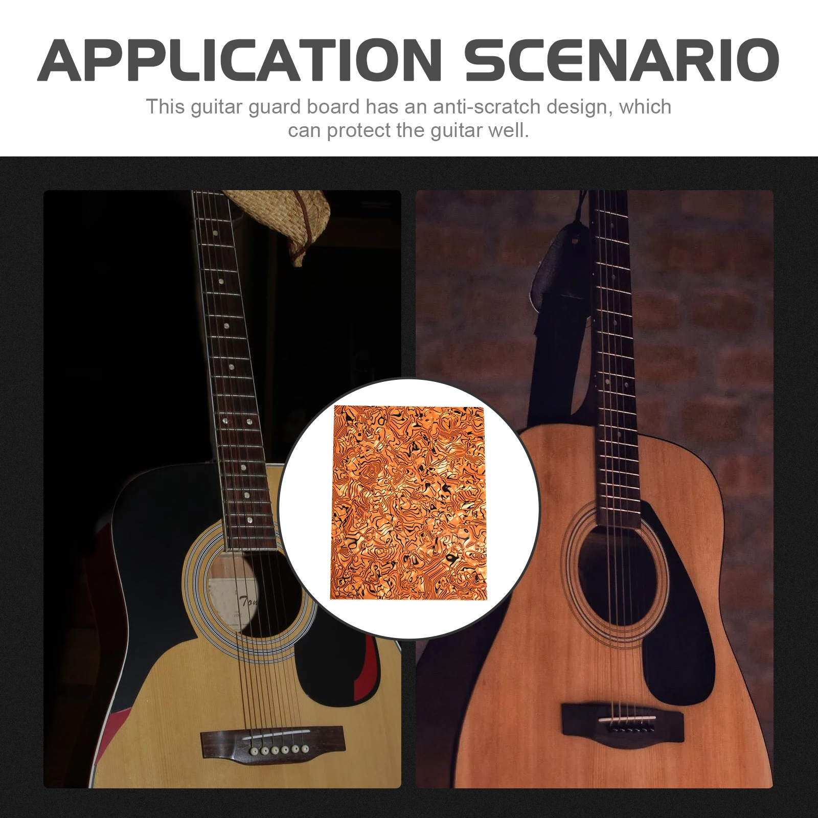 

Creative Guitar Anti-Scratch PVC Protective Cut Sticker Guard Plate for Electric Acoustic Guitar