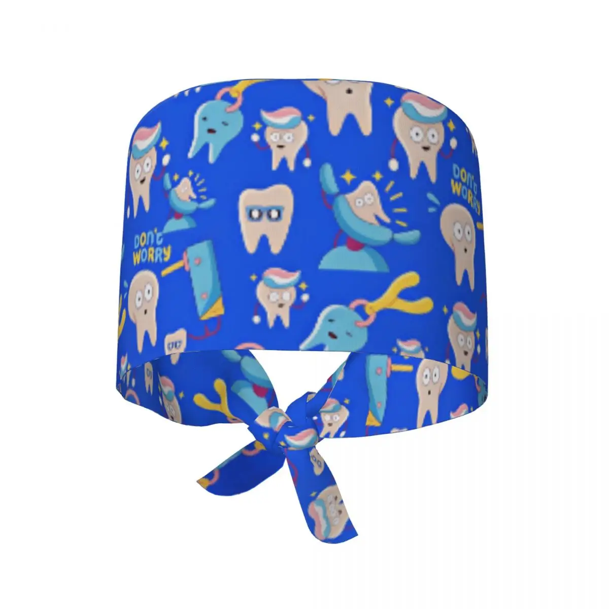 Medical Cap Dental Pattern Teeth Dental Assistant Dental Scrub Caps For Unisex Women Soft Elastic Nursing Hats