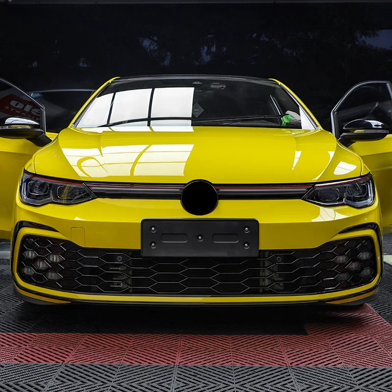 GTI Style Front Bumper Grill for Vw Golf 8 Mk8 R-Line Decoration Sports Version Front Grille Fog Lamp Car Accessories Body Kit