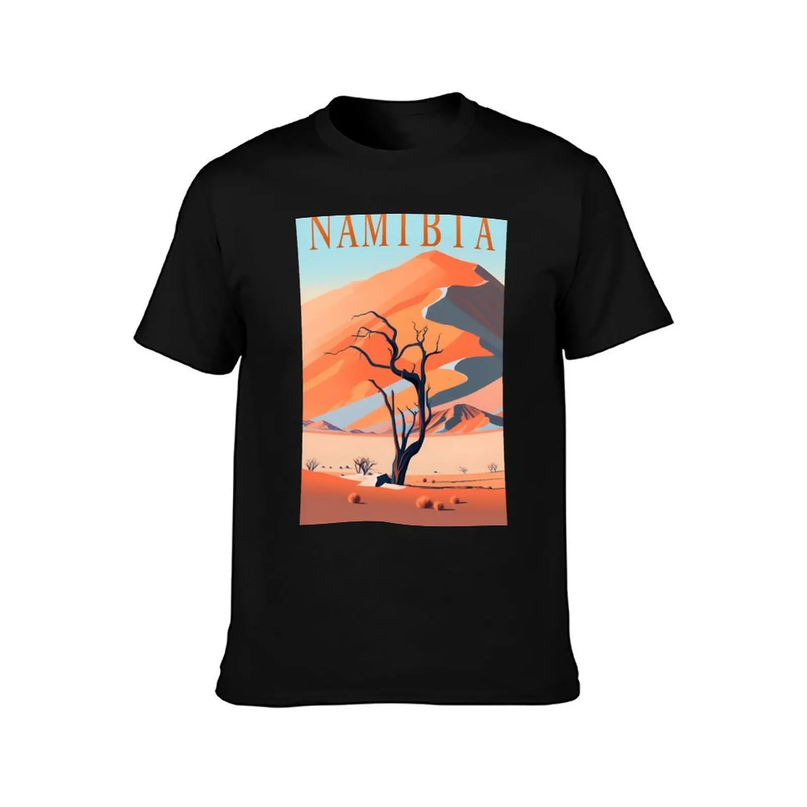 Namibia Deadvlei desert gift T-Shirt, Summer Casual Cotton Tee, Oversized Streetwear Tops, Vintage Graphic Print, 100% Cotton