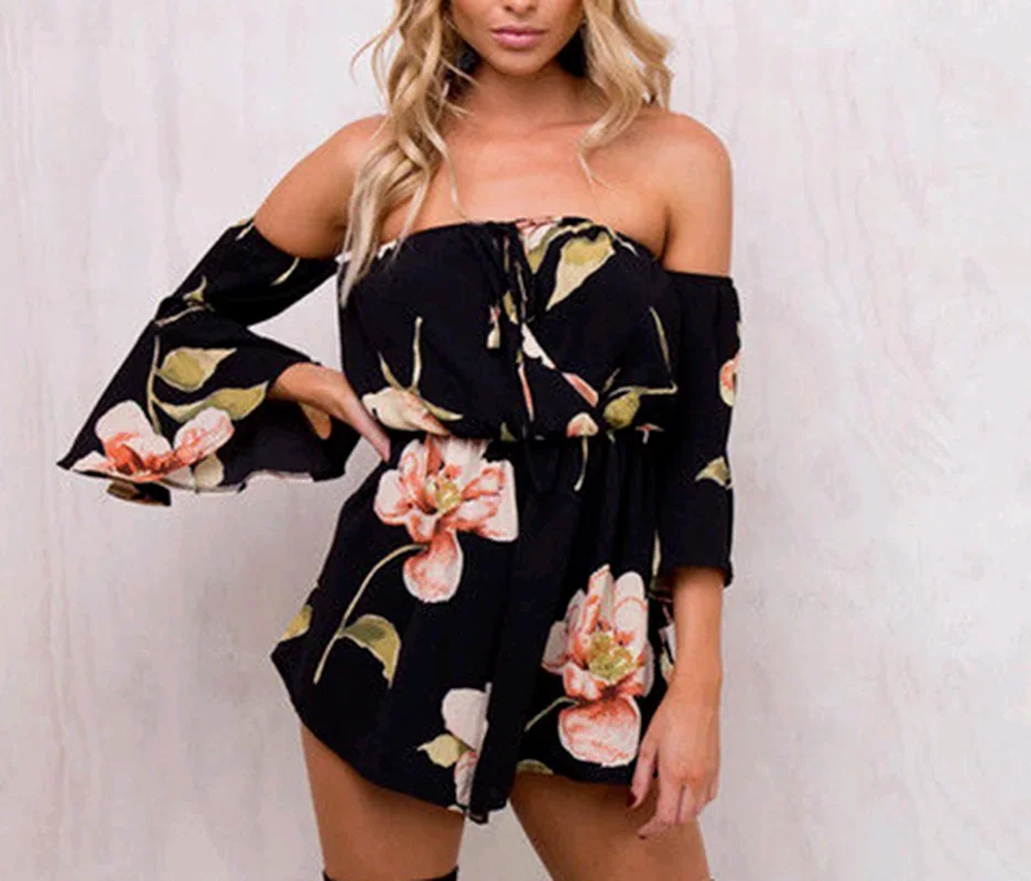 Floral Print Spring and Summer Style Streetwear Ladies Jumpsuit Casual Beachwear Top Overall Fashion Women Cottagecore Jumpsuit