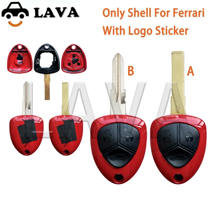 LAVA Original High Quality 3Button Remote Key Shell for Ferrari 458 Flat Blade