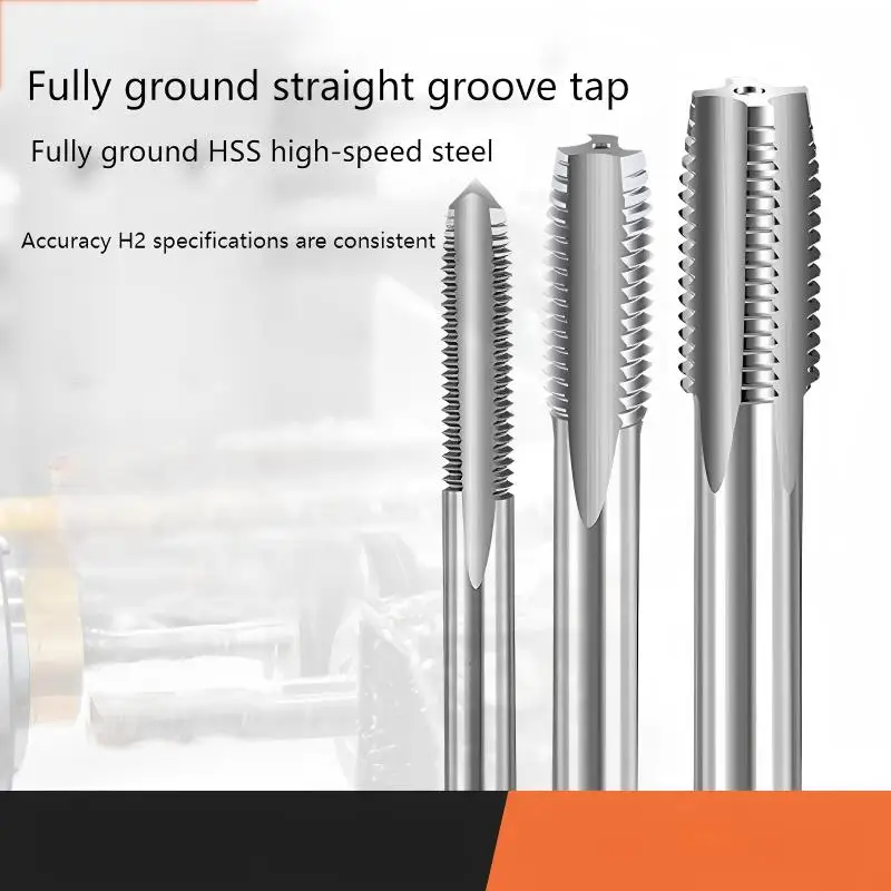 Machine Tap Thread For Straight Groove Grinding M3M4M5M6M8M10 High-speed Steel Fine Thread HSS