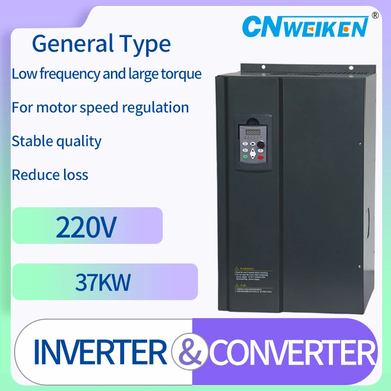 

For everyone CNweiken high-power durable VFD 37/45/55KW 50/60/75HP 650hz 1P/3P inoutput 220V VFD Speed Drive Controller WK600