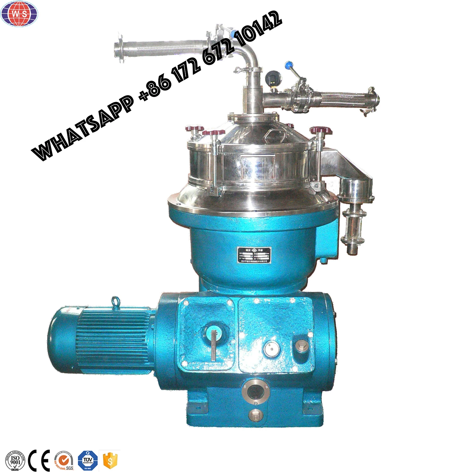 Best sellerDairy Separator Milk Cream Separator Disc Stack Centrifuge Milk Separator 500 Liter Per Hour