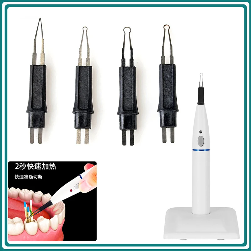 

4Pcs/Set Gutta Tip Cutter Blade Heating Pen Hot Melt Needle Oral Fuse Head Set Of Four Cutting Hot Melt