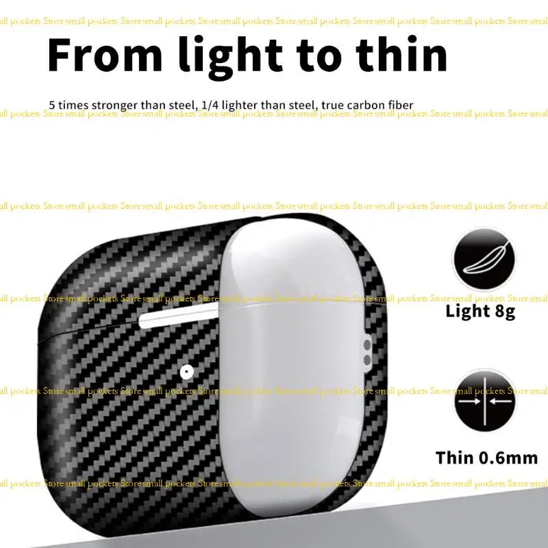 

R1WD Чехол для наушников из углеродного волокна с матовой отделкой, тонкий и легкий, с беспроводной зарядкой