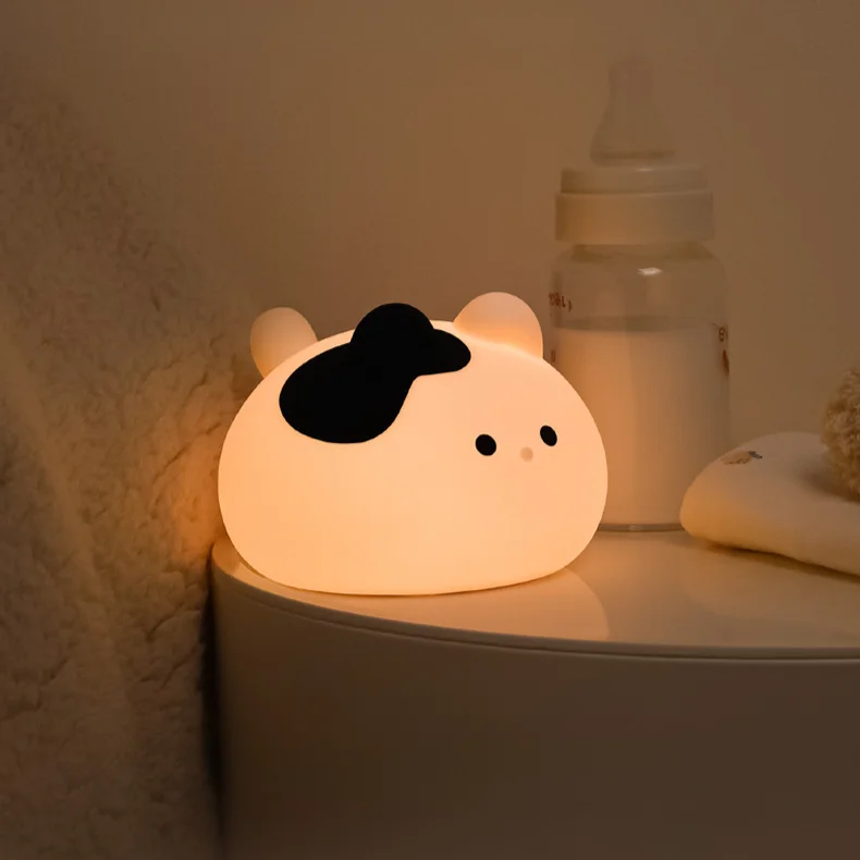 Creative And Personalized Cat Sleeping Light Charging Bedroom Eye Protection Cute Bedside Lamp Silicone Night Light